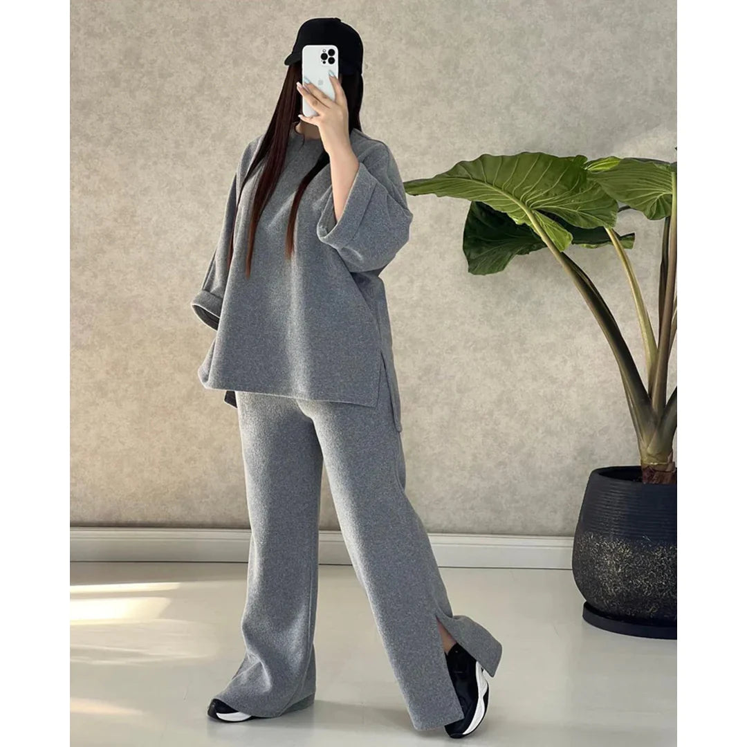 CH-327 Bea's Winter Bottom Cut 2 Pieces Fleece Dress
