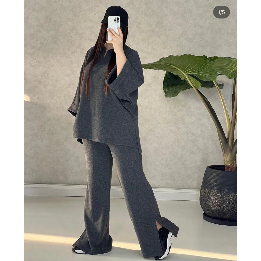CH-327 Bea's Winter Bottom Cut 2 Pieces Fleece Dress