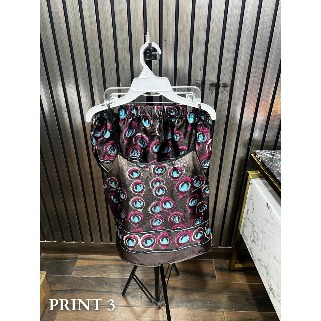 P-36 Silk Printed Cami Set