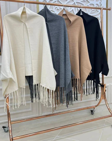 Ch#498 BEA'S Free Flow Fleece Poncho