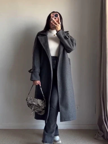 CH-516 BEA'S Luxe Warm Fleece Longline Winter Coat