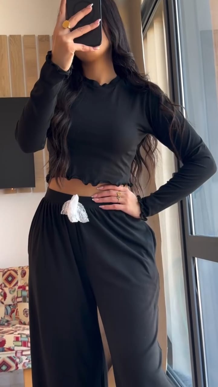 CH-546 Beaswear BreezeFlow Wide-Leg Loungewear Set For Summer