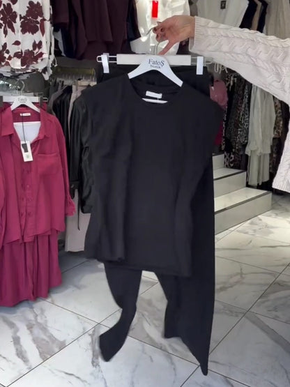 CH-548 Beaswear Cap Sleeves Top & Free-Fall Trouser