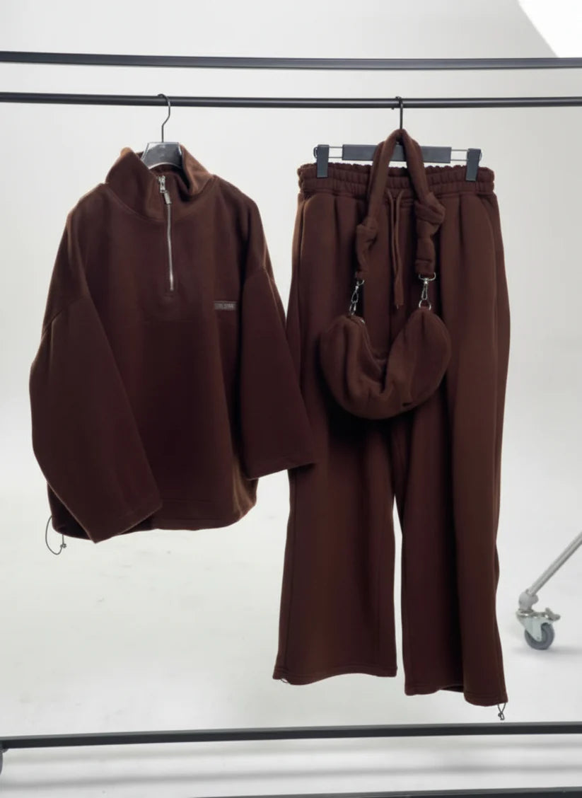 CH-583 BEA'S Women’s 3 in 1 Winter Western Baggy Track Co ords With Bag