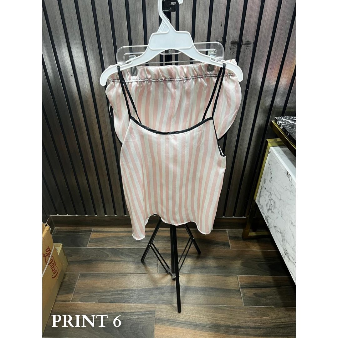 P-36 Silk Printed Cami Set