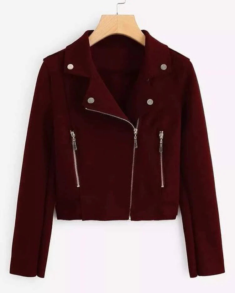 CROSS ZIPPER FLEECE COAT