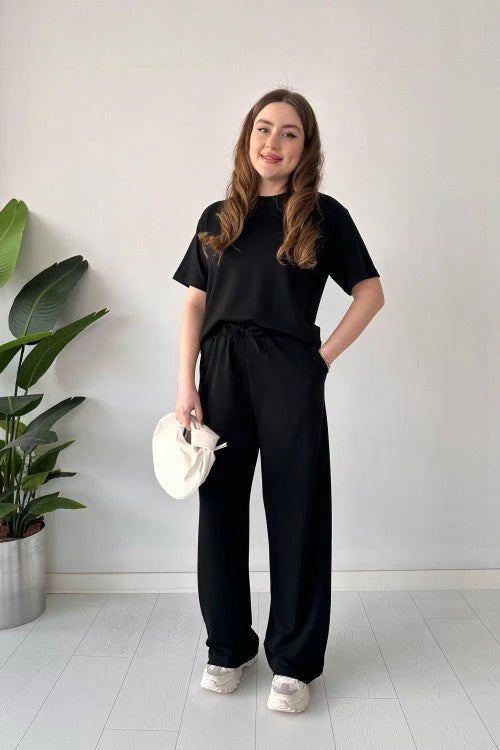 CH-541 – Bea's Summer Lounge Set | Straight Trousers + Tee