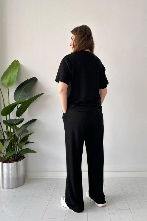 CH-541 – Bea's Summer Lounge Set | Straight Trousers + Tee