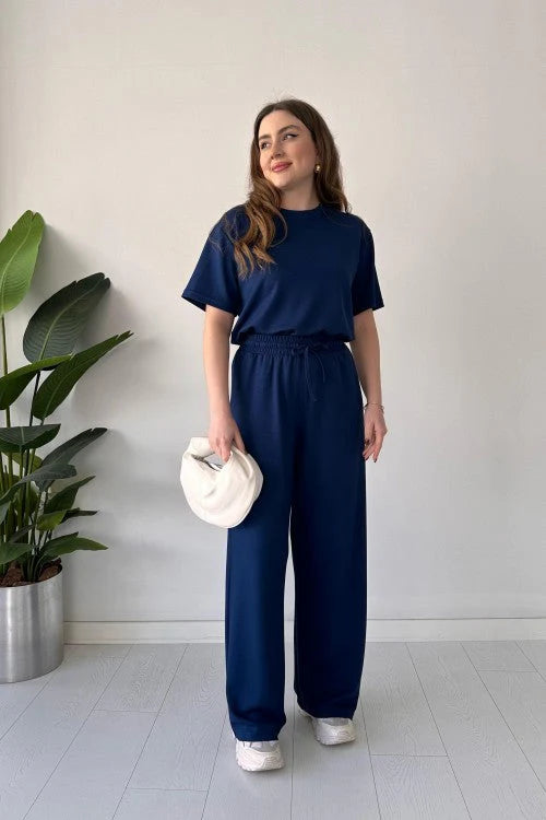 CH-541 – Bea's Summer Lounge Set | Straight Trousers + Tee