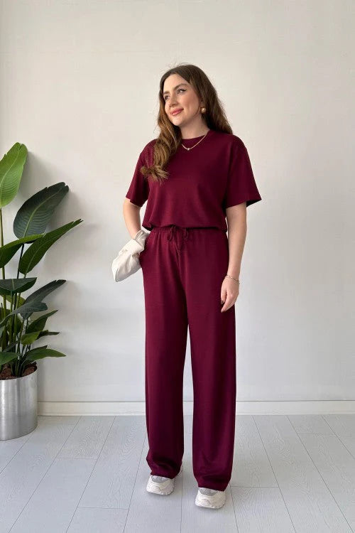 CH-541 – Bea's Summer Lounge Set | Straight Trousers + Tee