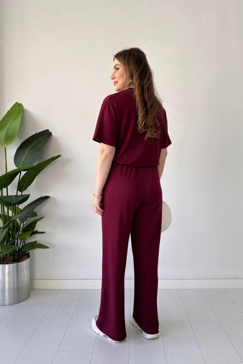 CH-541 – Bea's Summer Lounge Set | Straight Trousers + Tee