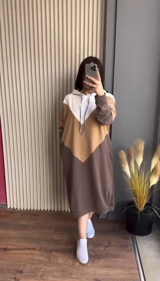 CH-398 Bea's Warm Fleece Long Hooded Top
