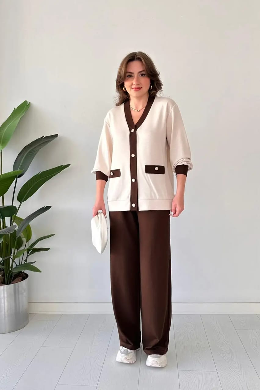 CH-580 Two-Tone Winter Co-ord Set – Beaswear