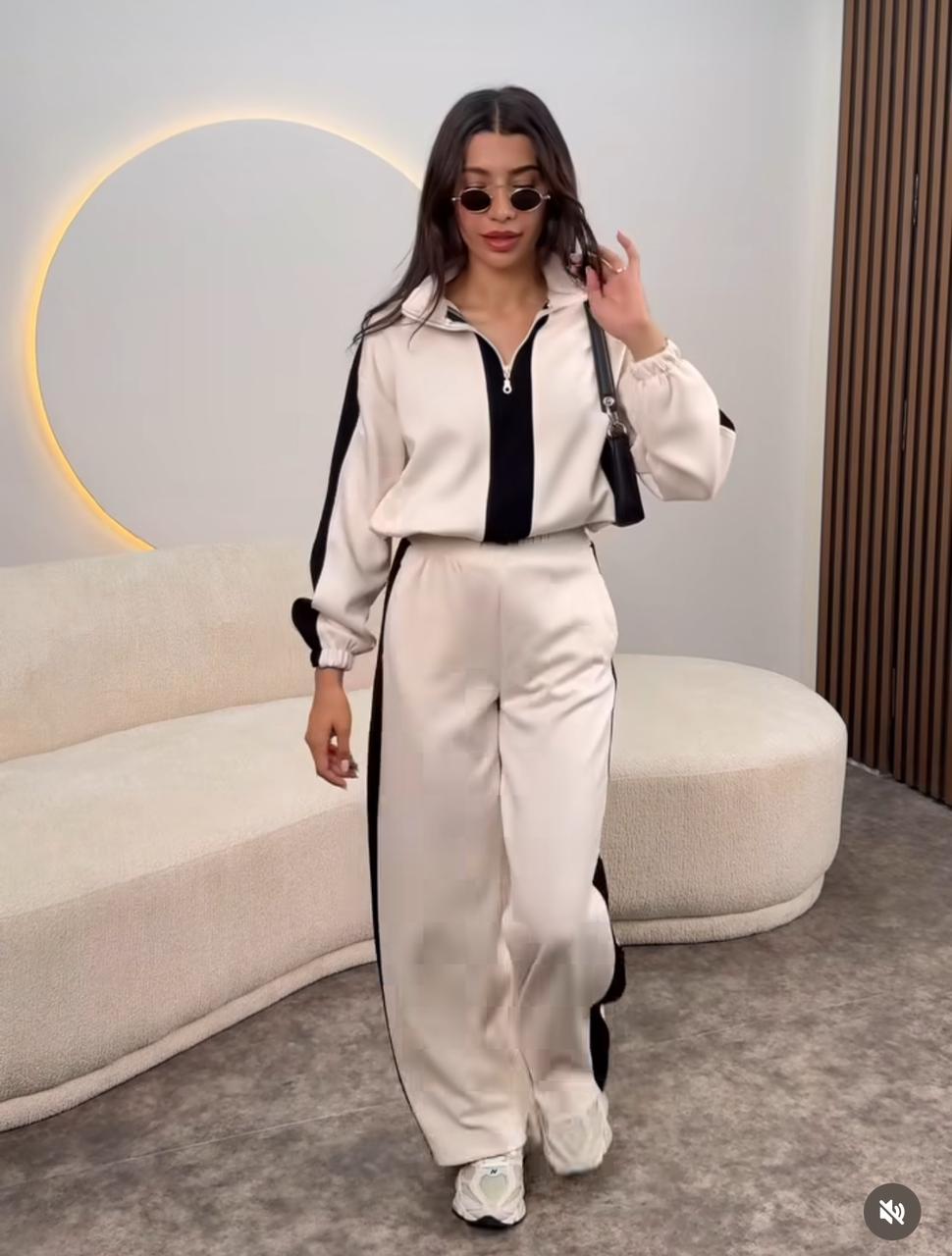 CH-476 BEA'S ZIPPER PANEL TRACKSUIT
