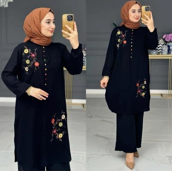 CH-527 BEA'S Elegant 2-Piece Printed Suit – Stylish & Comfortable