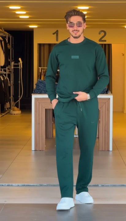 LI-59 BEAS | Jet Black Essential Fleece Co-Ord Set