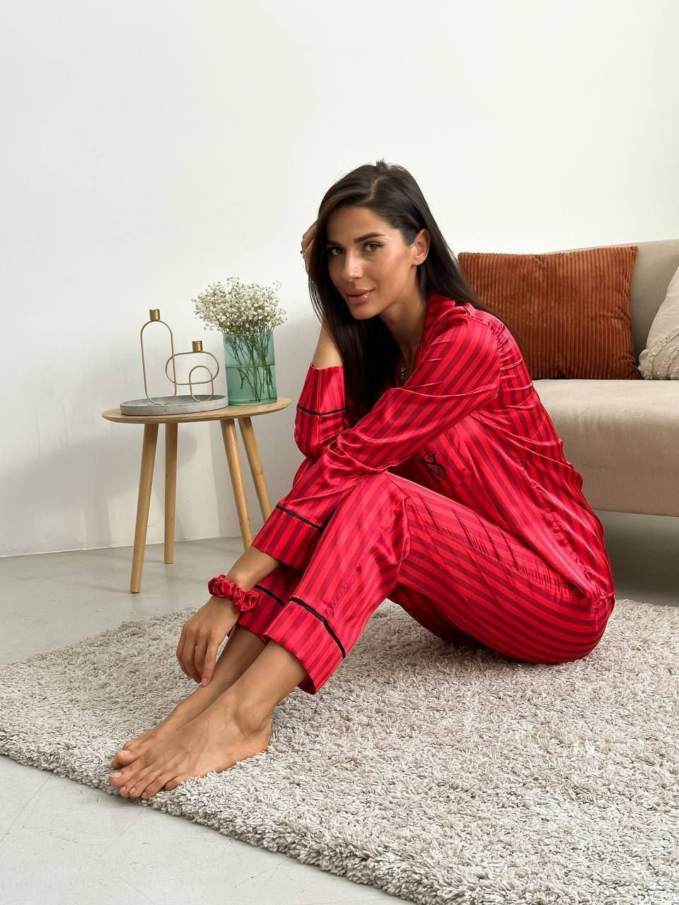 D 8 | Luxury Printed Silk Pajama Set For Women | BEAS