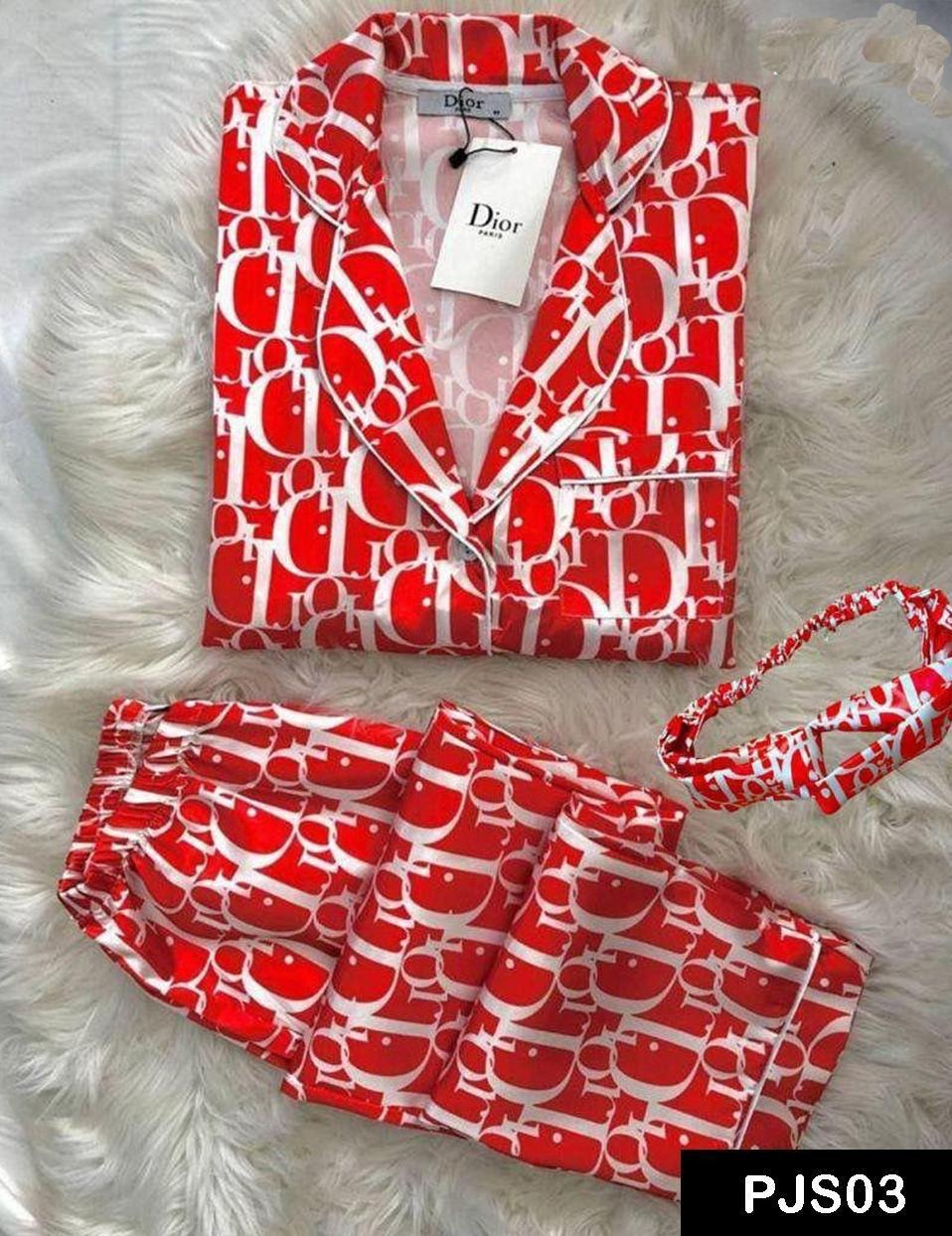 D 9 | Luxury Printed Silk Pajama Set For Women | BEAS