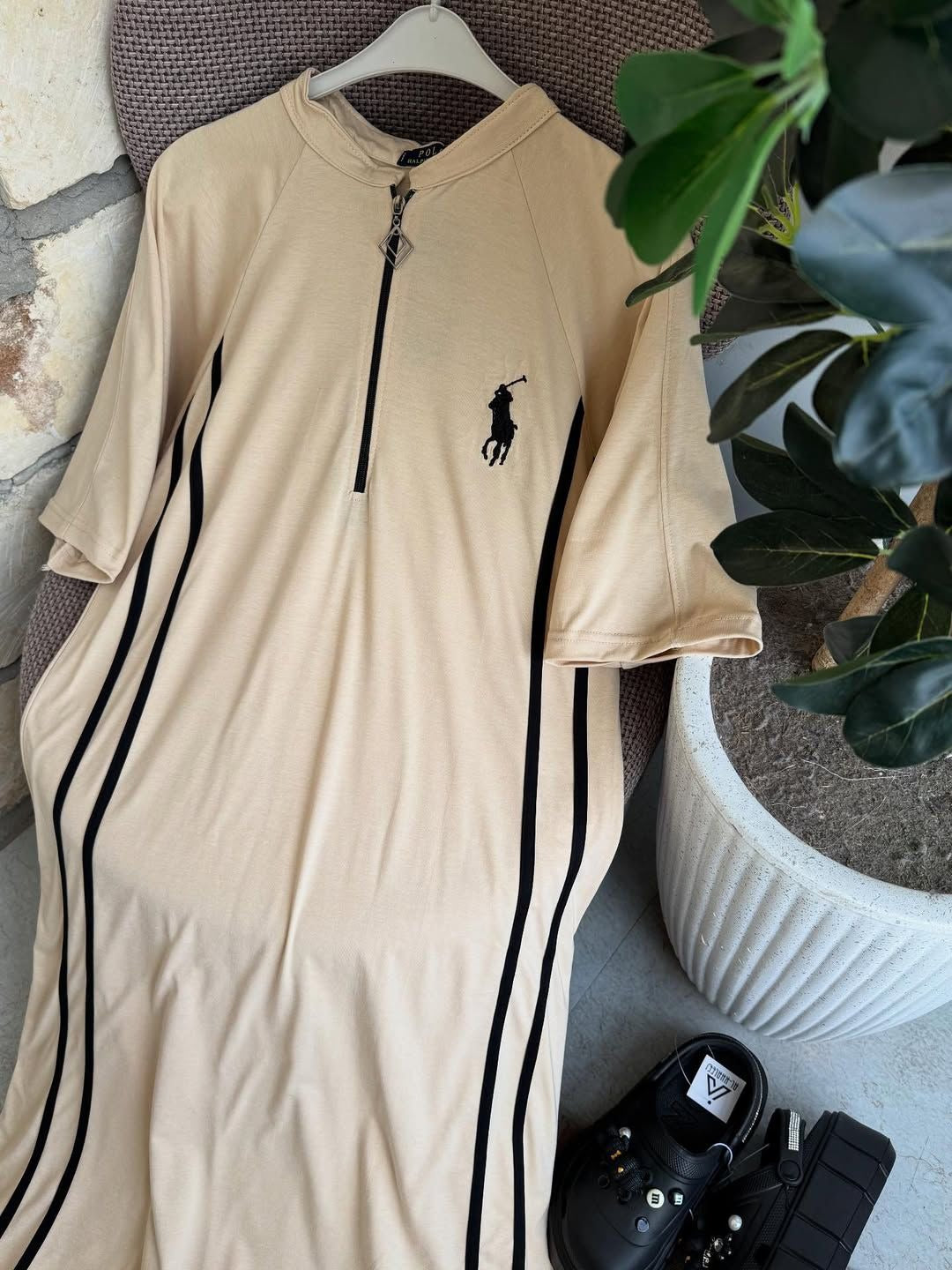 CH-576 BEAS Stripe Style Long Top Dress