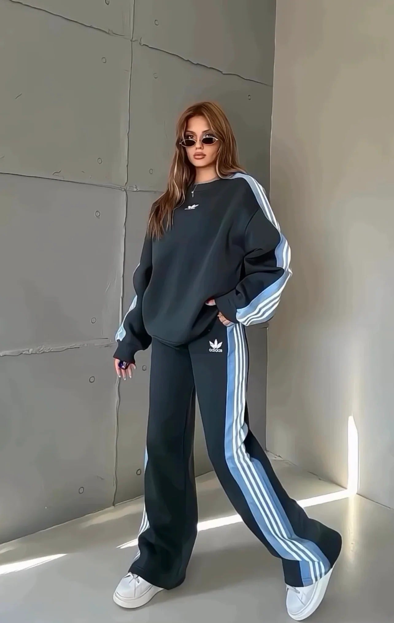 CH-615 BEAS Side Stripe Printed Tracksuit