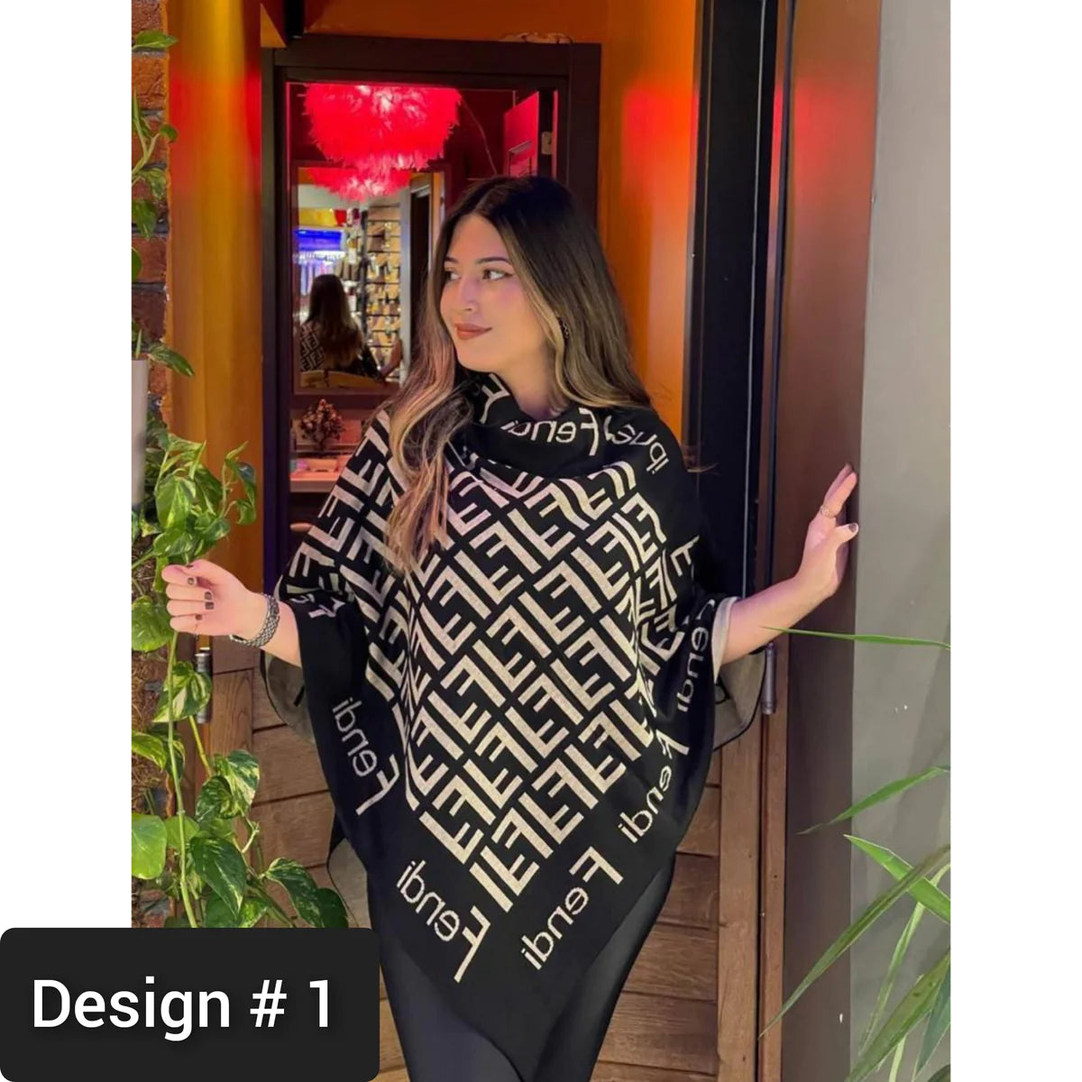 D-01 BEA'S Poncho Winter Free Fall Fleece