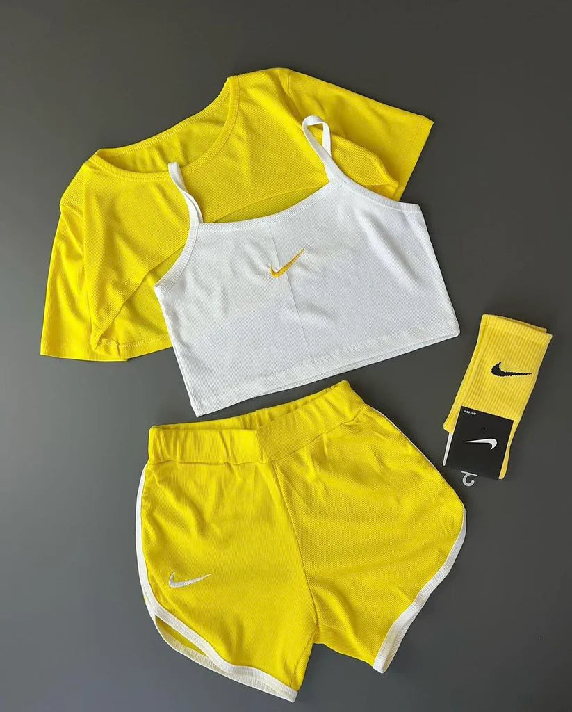 Ch#459 Matching tripe set upper shirt inner shirt with boxer short for women