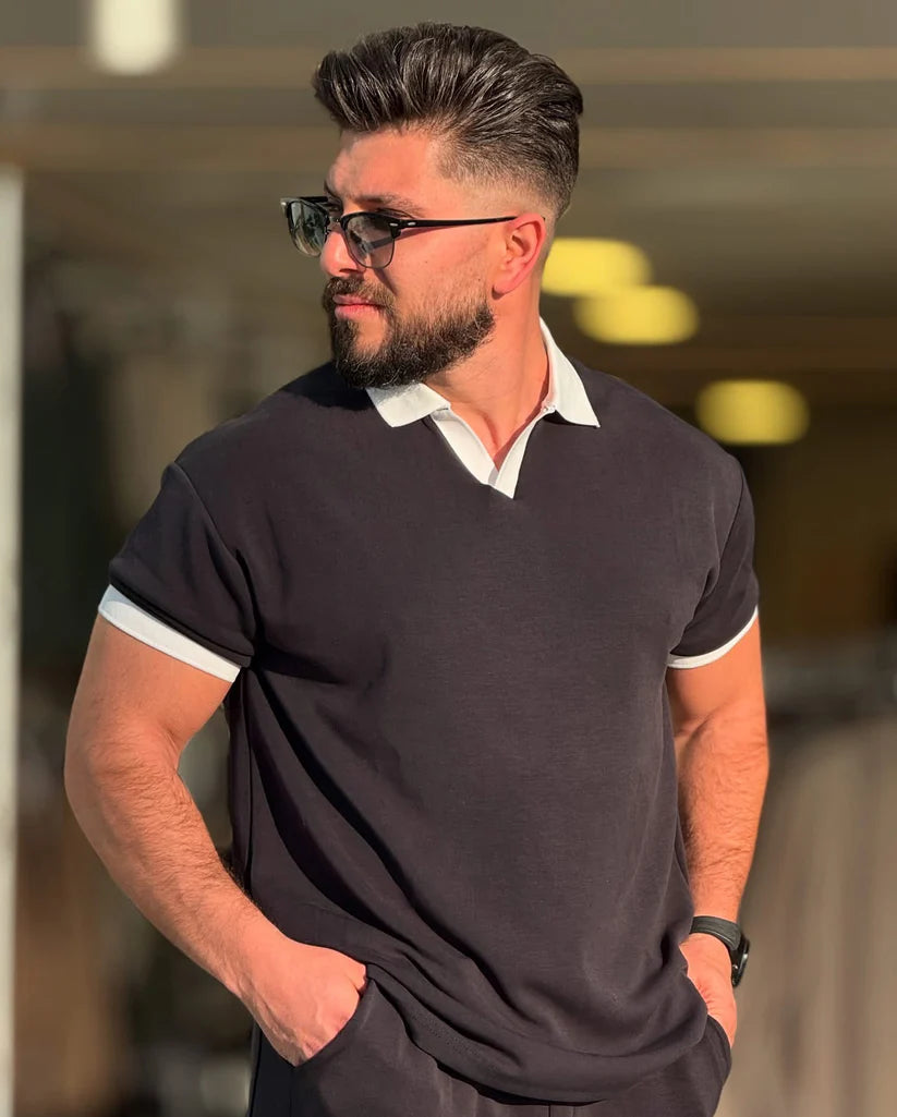 Premium Collar Tee & Trouser Set – by Beas