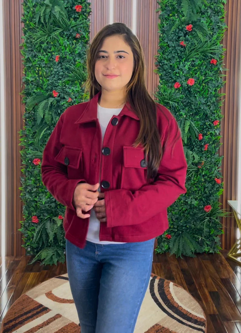 CH-383 Bea's Winter Lux CozyChic Pocketed Short Fleece Jacket