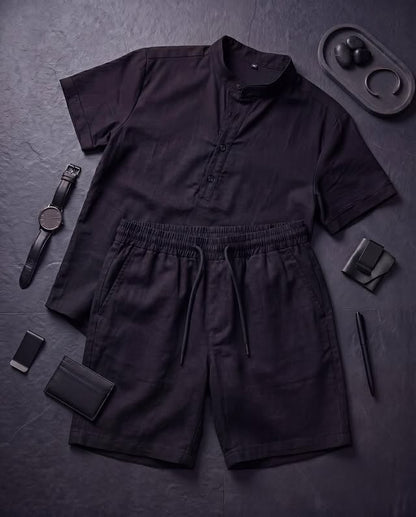 LI-112 | BEAS | Noir Sovereign Linen Co-Ord Set ⭐