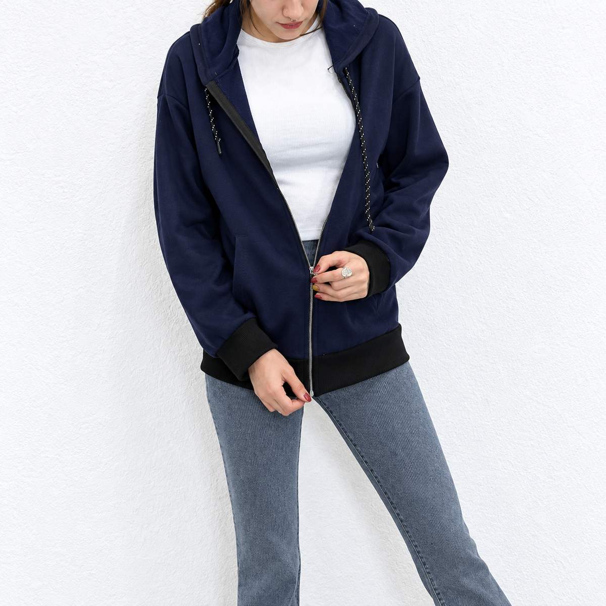 BEA'S women zipper hoodie