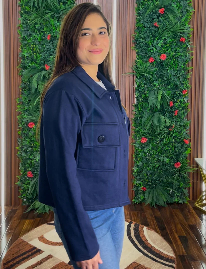 CH-383 Bea's Winter Lux CozyChic Pocketed Short Fleece Jacket