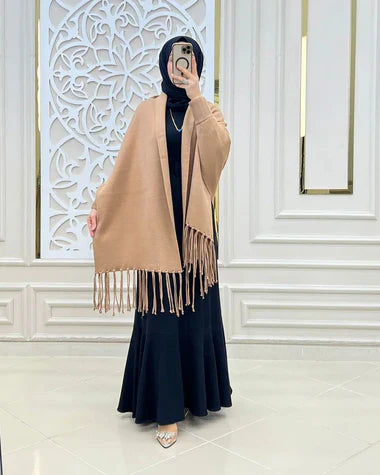 Ch-498 BEA'S Free Flow Fleece Poncho