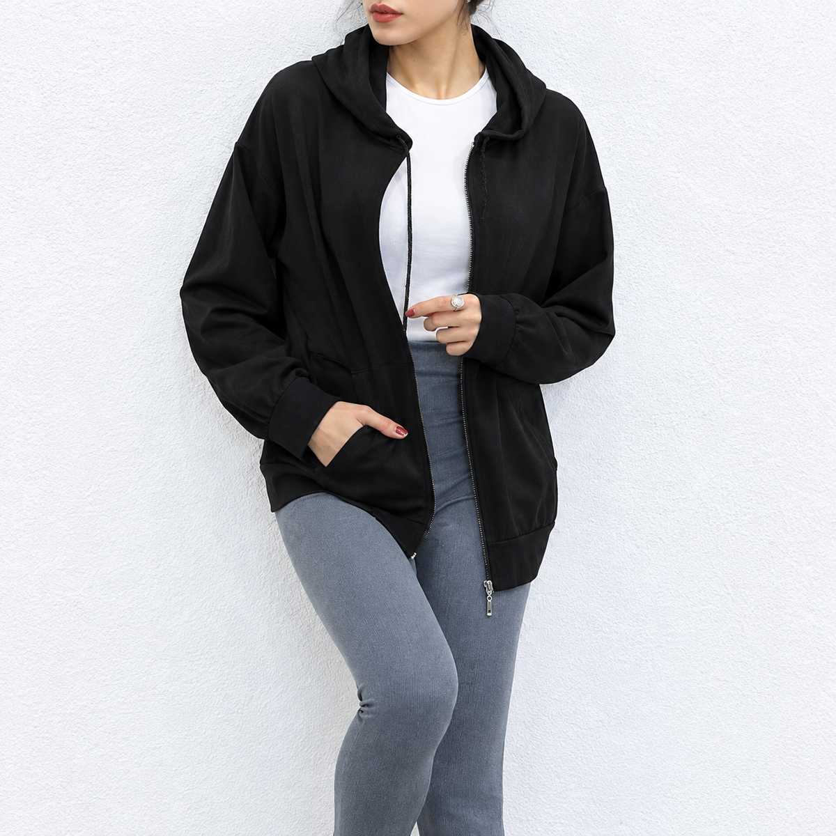 BEA'S women zipper hoodie