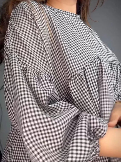 CH-552 Bea's Classic Checkered Cotton Co-ord Set