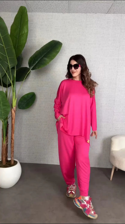 CH-558 Bea's flowly long loose Co ord set for summer