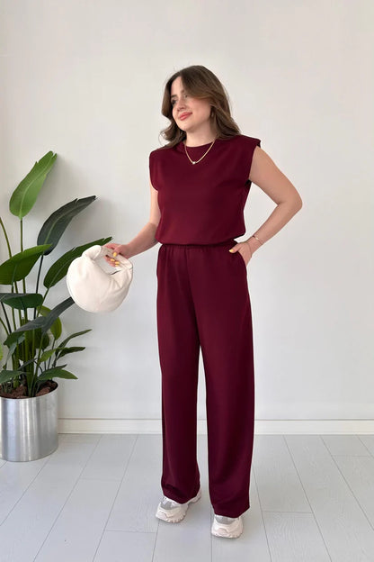 CH-561 Straight Trouser With Sleeveless Top