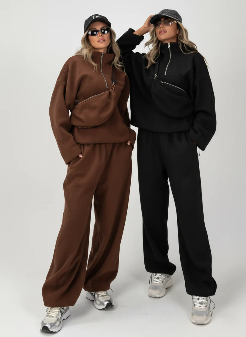 CH-583 BEA'S Women’s 3 in 1 Winter Western Baggy Track Co ords With Bag