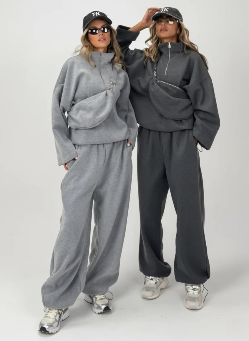 CH-583 BEA'S Women’s 3 in 1 Winter Western Baggy Track Co ords With Bag