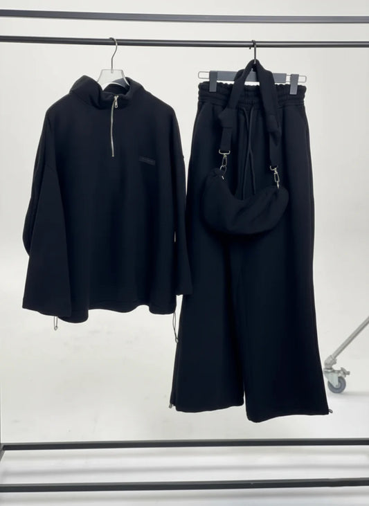 CH-583 BEA'S Women’s 3 in 1 Winter Western Baggy Track Co ords With Bag