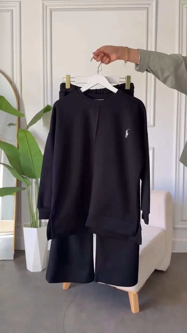 CH-589 BEA'S Polo Winter Fleece Co-ord Set