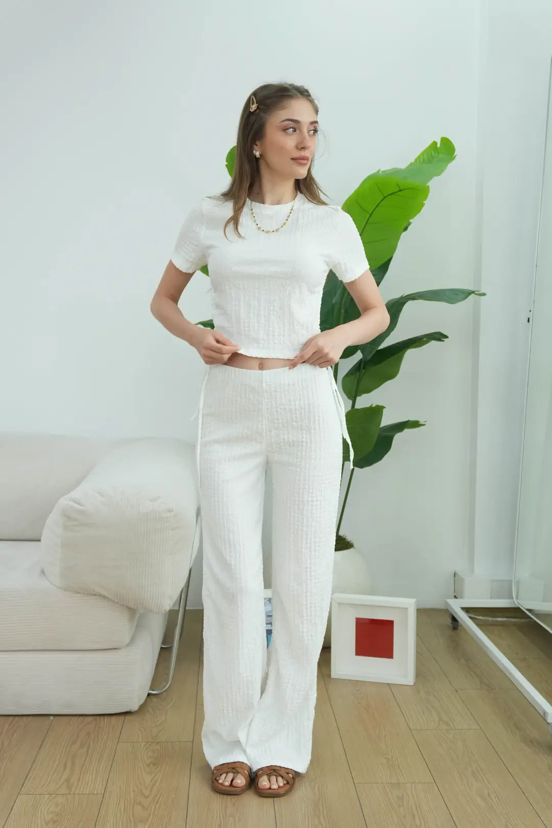 ✓CH-629| BEA'S| Quiet Luxury Textured Co-Ord