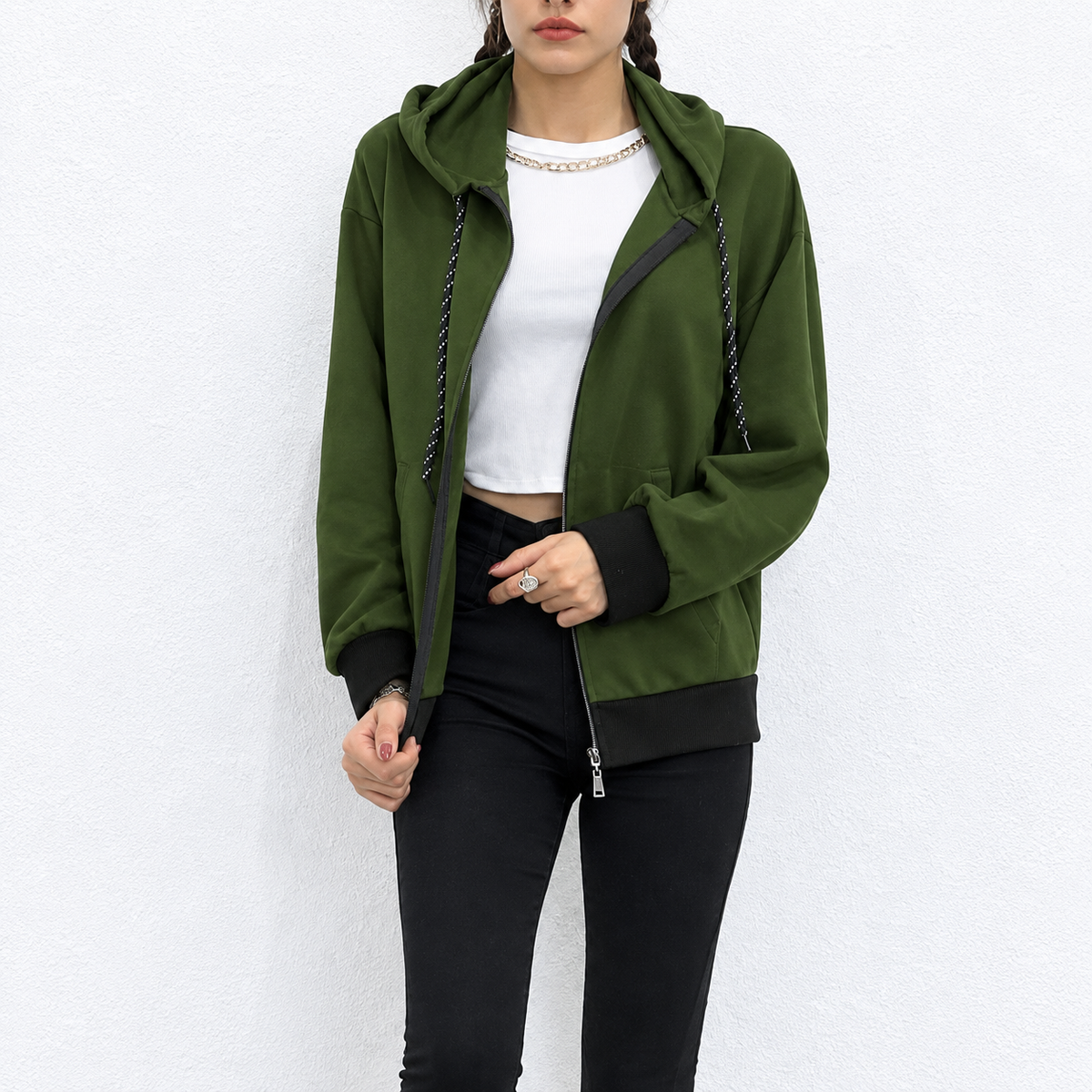 BEA'S women zipper hoodie