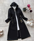 LY-25 Bea's Oversize Long Hooded Fleece Upper Coat