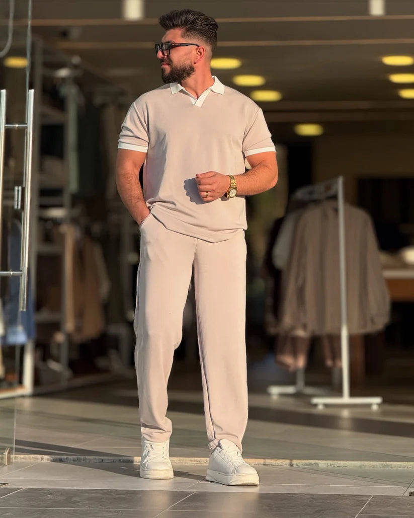 Premium Collar Tee & Trouser Set – by Beas