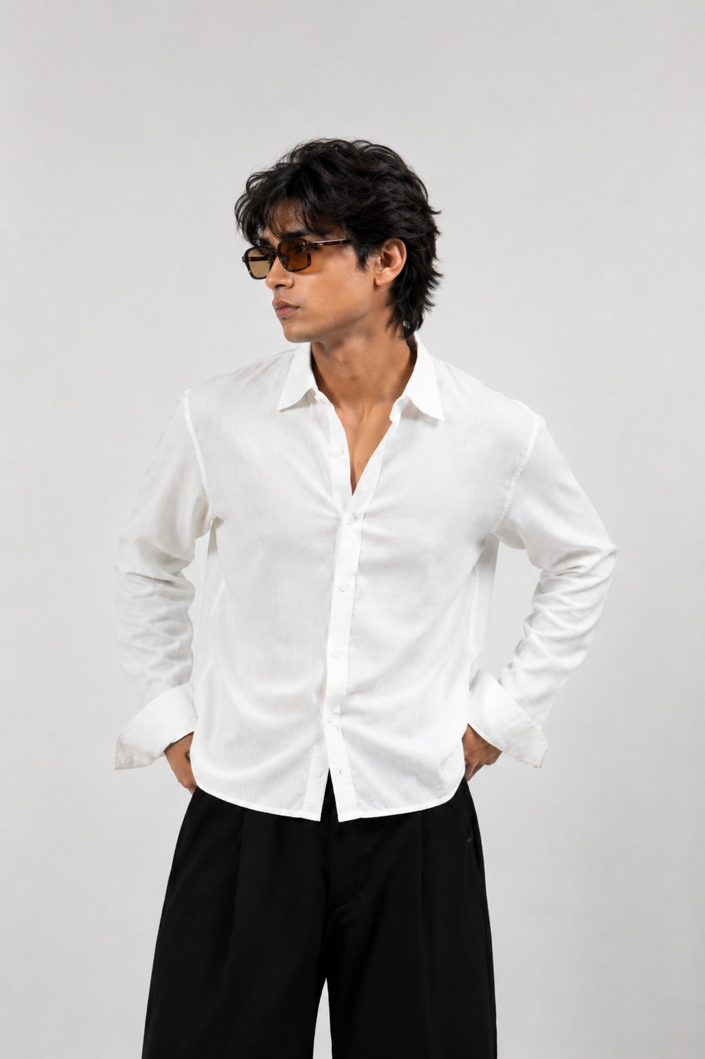 BS-WHT-001 |BEA'S| Premium White Essential Shirt