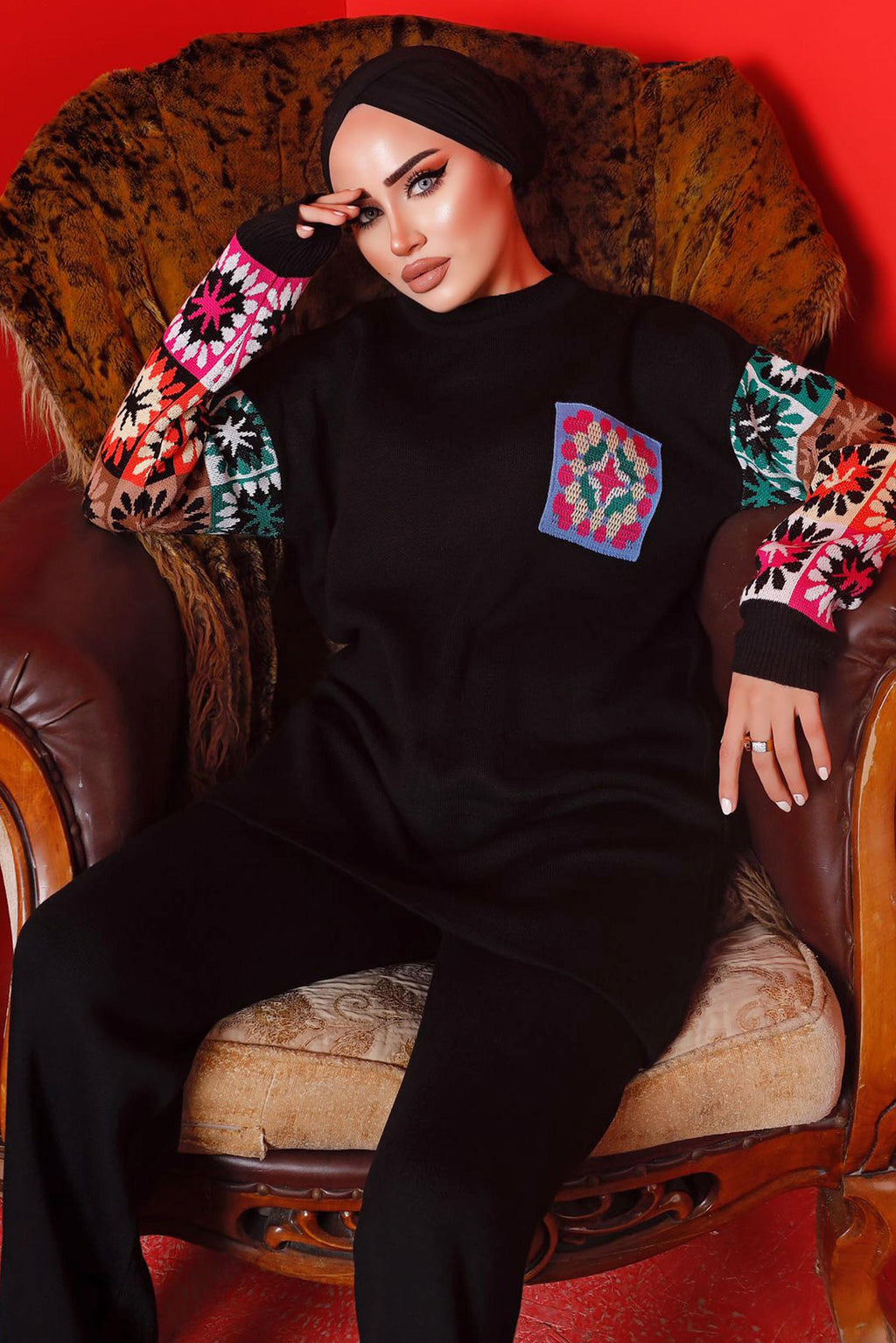 Bea's | CH 321 | 2 Pcs Printed Fleece Co ord Set