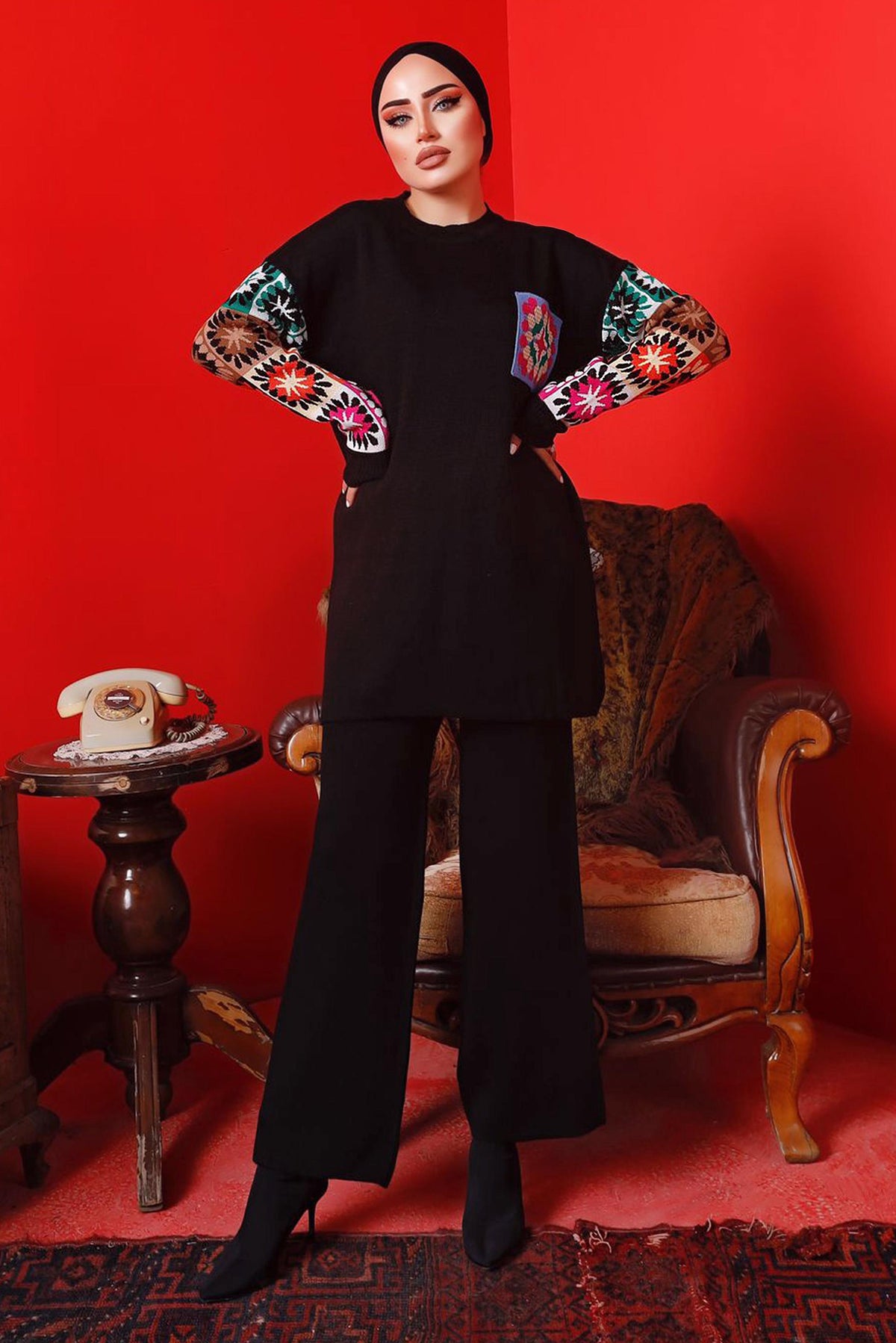 Bea's | CH 321 | 2 Pcs Printed Fleece Co ord Set