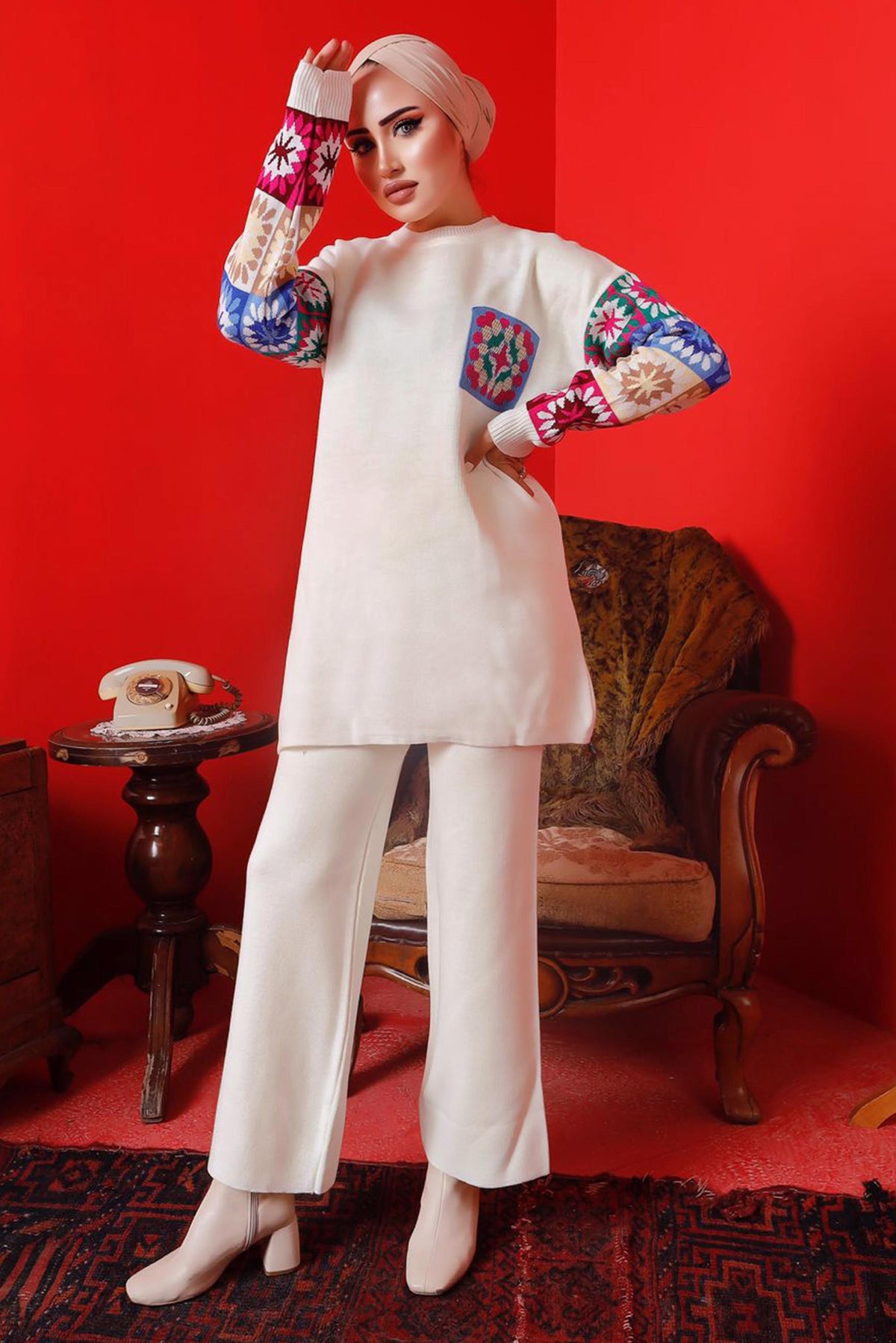 Bea's | CH 321 | 2 Pcs Printed Fleece Co ord Set
