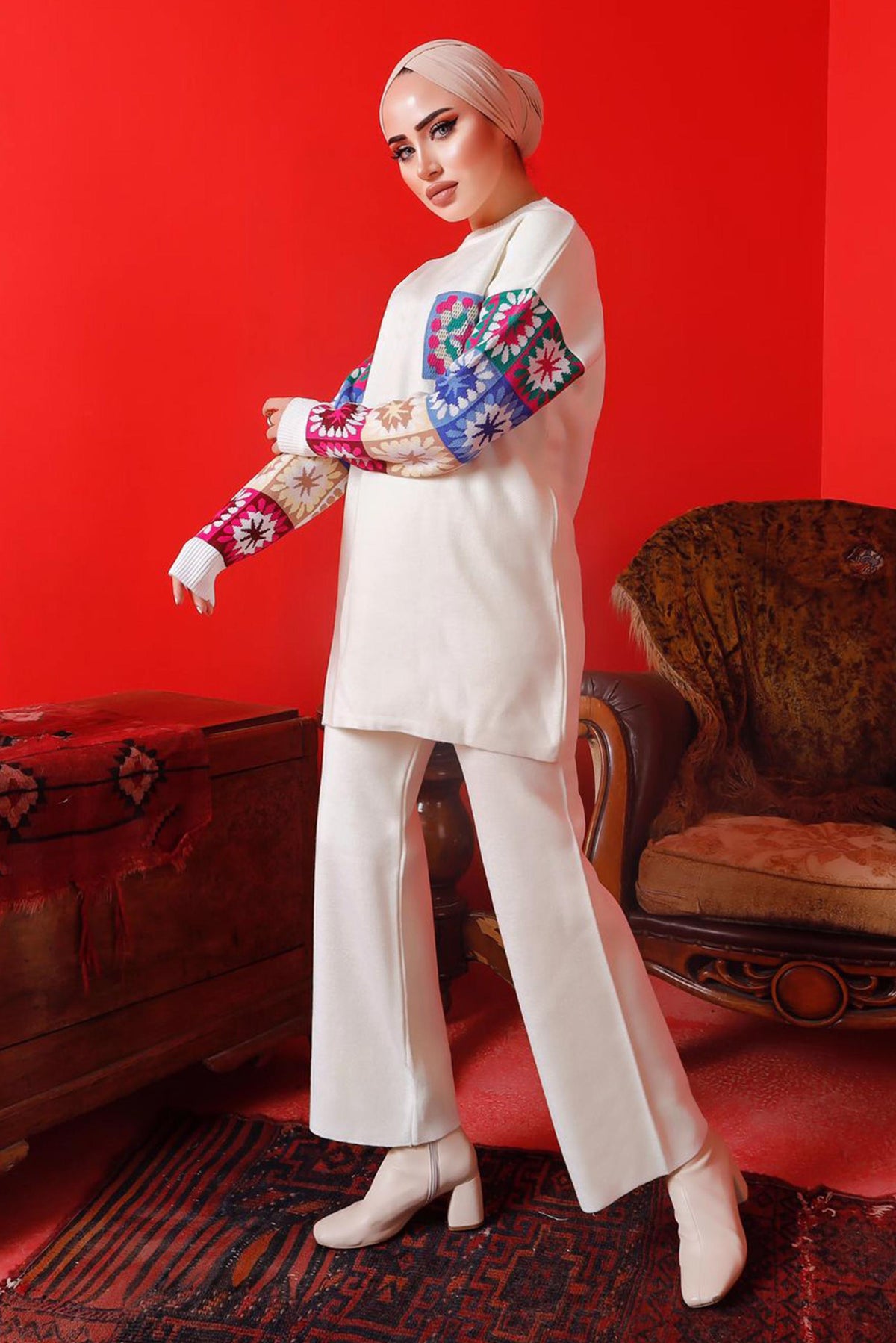 Bea's | CH 321 | 2 Pcs Printed Fleece Co ord Set