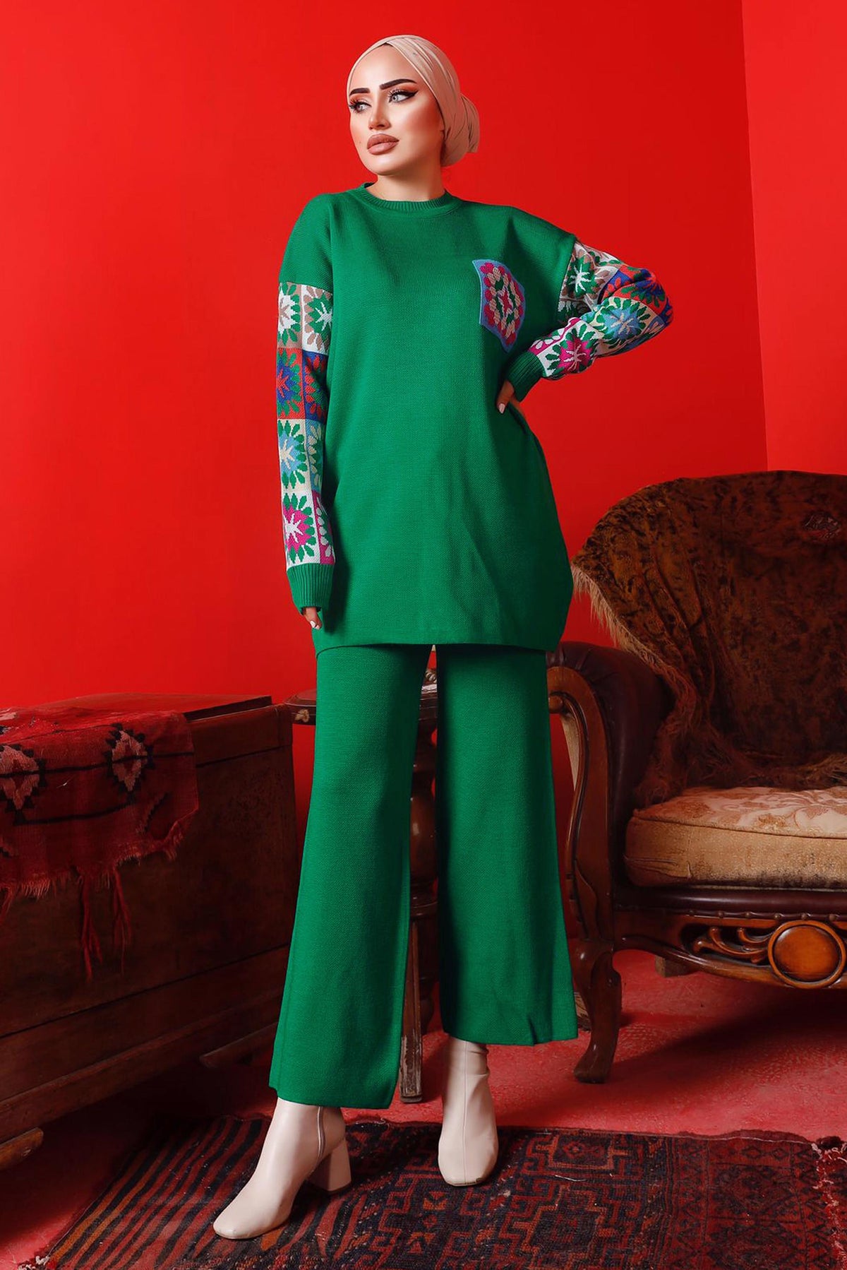 Bea's | CH 321 | 2 Pcs Printed Fleece Co ord Set